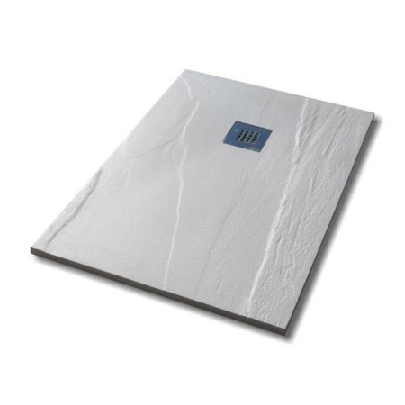 Piatto Doccia Bianco Rettangolare Ardesia Effetto Pietra Slim 70 80 90 100 120