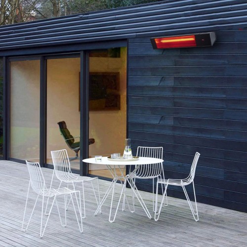 Stufa da Parete WiFi Alogena 2000W Riscaldamento per Esterno con Timer