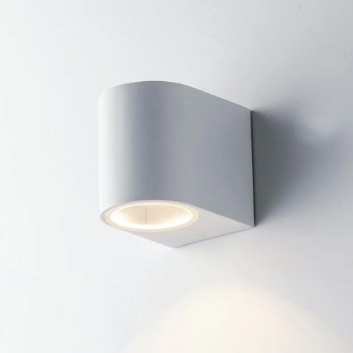 Faretto a Parete in Alluminio Bianco da Esterno Punto Luce Applique