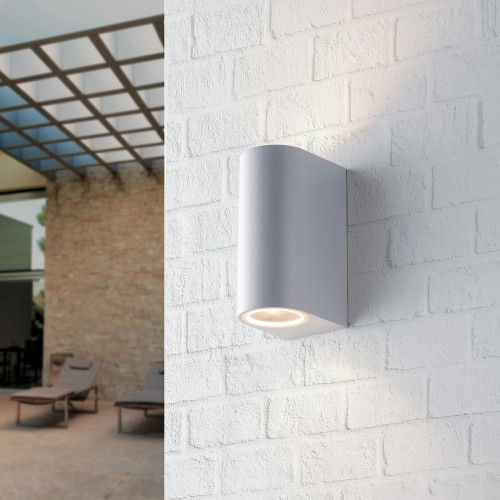 Faretto 2 Punti Luce a Parete da Esterno Applique in Alluminio Antracite