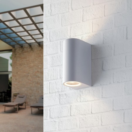 Faretto 2 Punti Luce a Parete da Esterno Applique in Alluminio Antracite