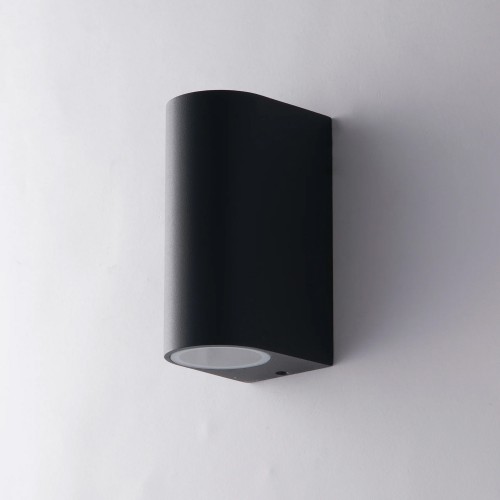 Faretto 2 Punti Luce a Parete da Esterno Applique in Alluminio Antracite
