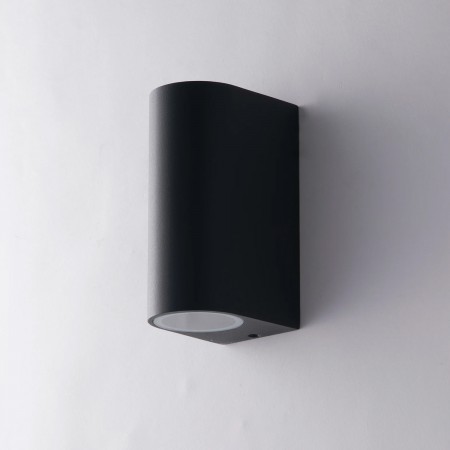 Faretto 2 Punti Luce a Parete da Esterno Applique in Alluminio Antracite