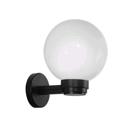 Applique in Plastica a Parete Punto Luce Sfera 20 cm da Esterno Bianco