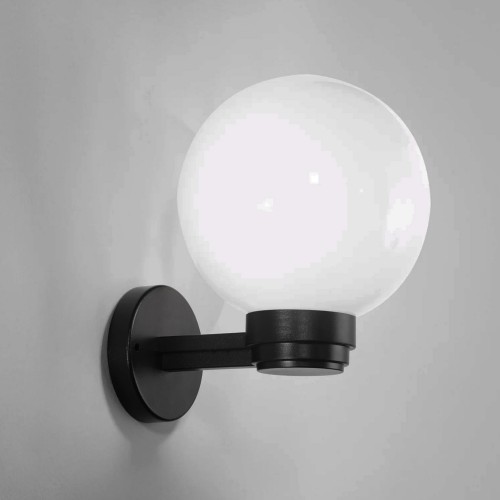 Applique in Plastica a Parete Punto Luce Sfera 20 cm da Esterno Bianco