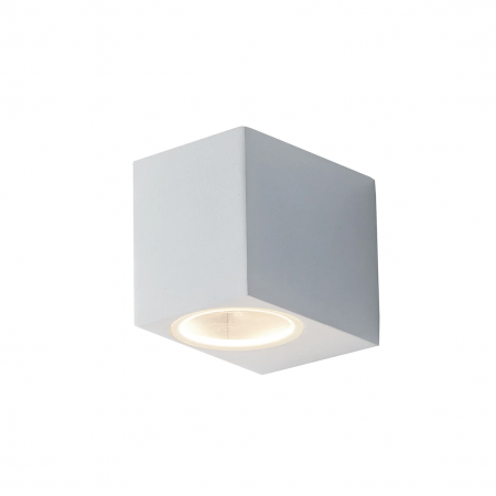 Applique Faretto a Parete da Esterno in Alluminio Bianco un Punto Luce
