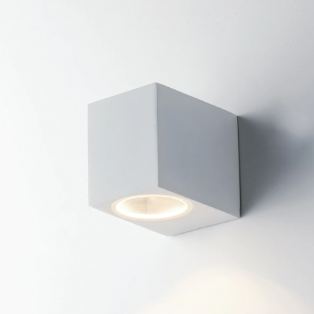 Applique Faretto a Parete da Esterno in Alluminio Bianco un Punto Luce