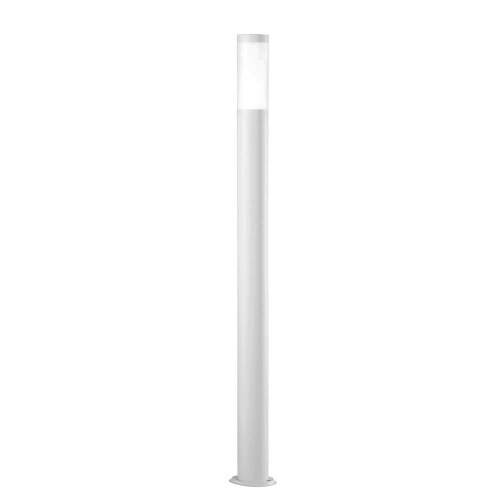 Lampione in Acciaio Bianco Intec Palo per Illuminazione da Esterno