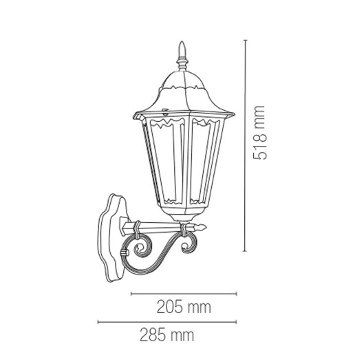 Lanterna Applique da Esterno Intec in Alluminio Punto Luce per Giardino