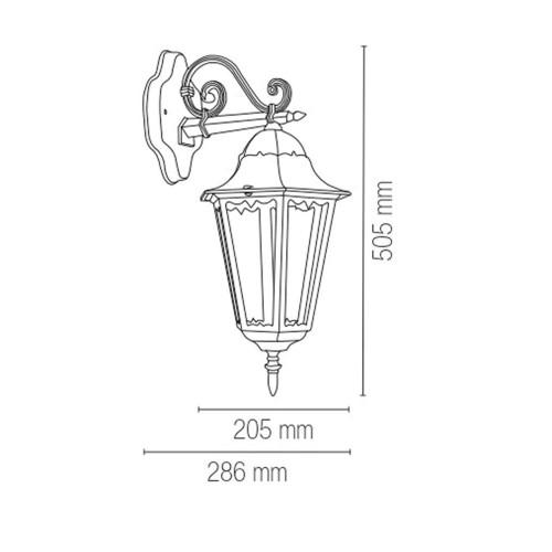 Lanterna Intec in Alluminio Punto Luce per Giardino Applique da Esterno