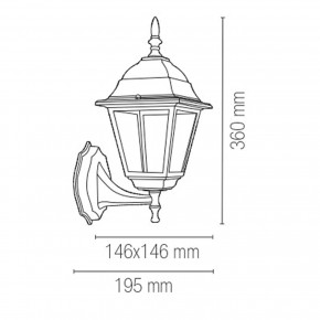 Lanterna a Muro Elegante Applique da Esterno Punto Luce per Giardino 2