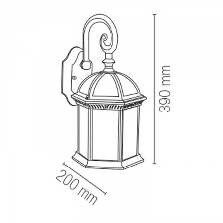 Lanterna a Parete Elegante in Alluminio Luce da Esterno Applique Intec