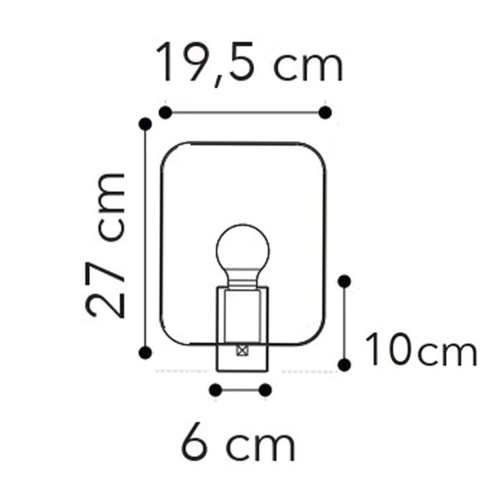 Lampada da Parete Intec Applique Moderna Lampadina E27 Luce per Interno