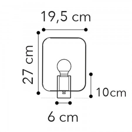 Lampada da Parete Intec Luce per Interno Applique Bianca Lampadina E27
