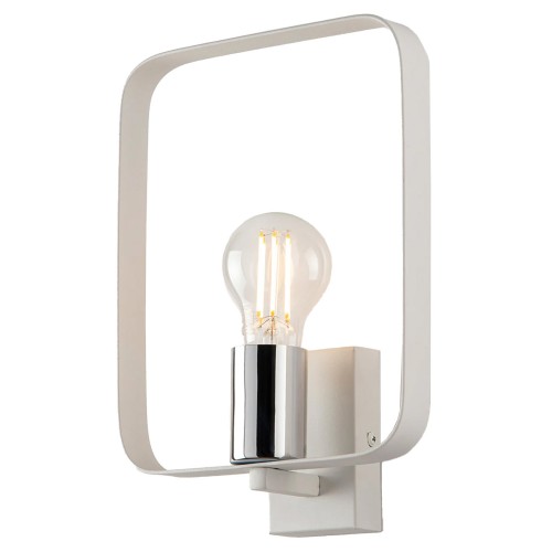 Lampada da Parete Intec Luce per Interno Applique Bianca Lampadina E27