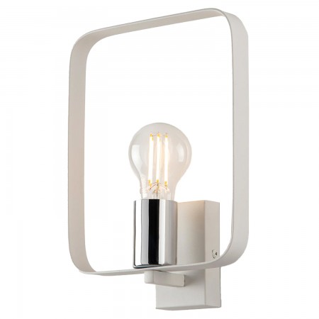 Lampada da Parete Intec Luce per Interno Applique Bianca Lampadina E27