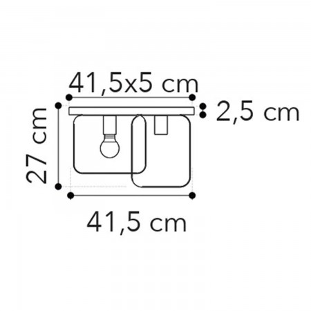 Plafoniera a Soffitto Lampada Intec Moderna Lampadina E27 Luce per Interno