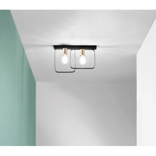 Plafoniera a Soffitto Lampada Intec Moderna Lampadina E27 Luce per Interno
