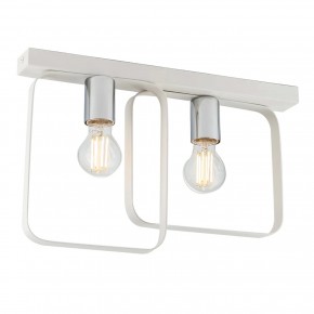 Plafoniera a Soffitto Bianca Intec Lampadina E27 Lampada a 2 Punti Luce