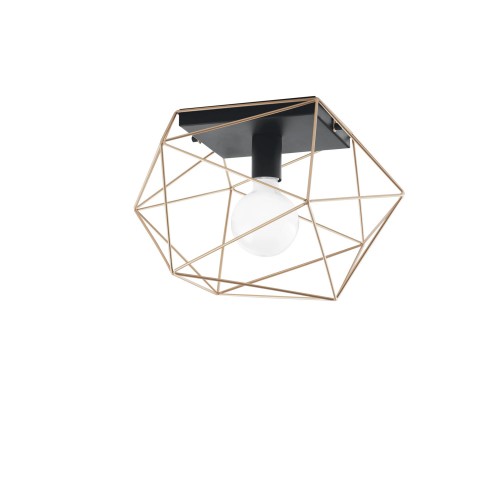 Lampada a Soffitto Moderna Plafoniera Oro Intec con Punto Luce E27
