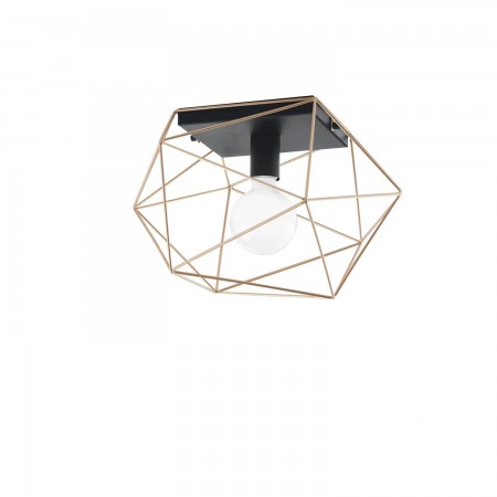Lampada a Soffitto Moderna Plafoniera Oro Intec con Punto Luce E27