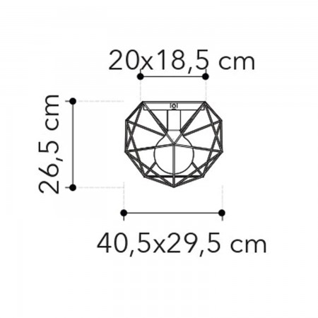 Lampada a Soffitto Moderna Plafoniera Oro Intec con Punto Luce E27