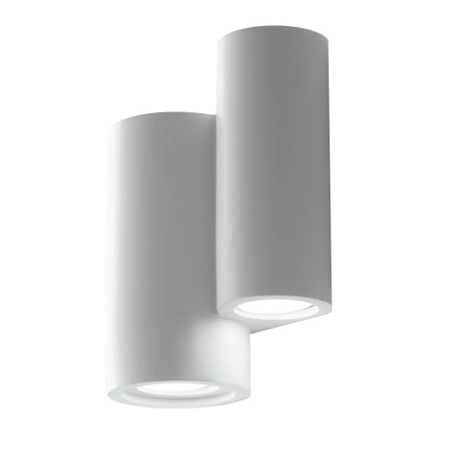 Lampada da Parete Intec Applique in Gesso Verniciabile per Interno Bianca