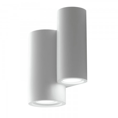 Lampada da Parete Intec Applique in Gesso Verniciabile per Interno Bianca