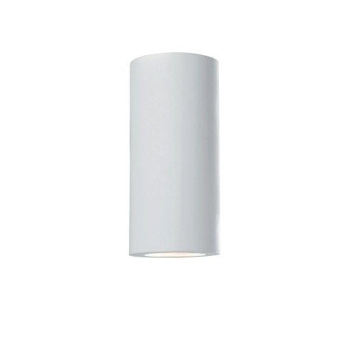 Lampada a Muro Applique da Parete Luce in Gesso Verniciabile Bianca