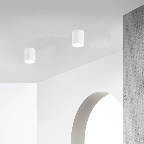 Plafoniera in Gesso Verniciabile Lampada da Soffitto Faretto Bianco