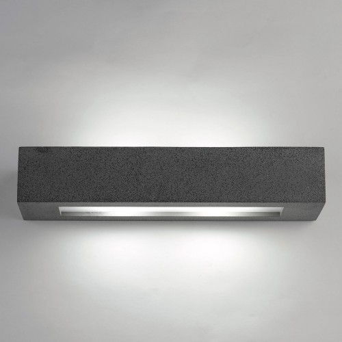 Lampada a Muro Applique Rettangolare Cemento Luce da Parete Interno