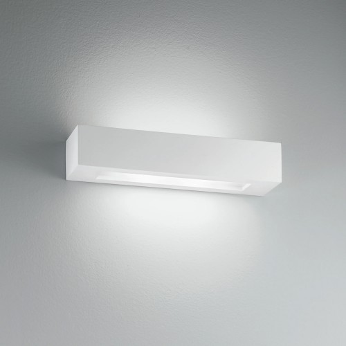 Applique Rettangolare Lampada a Muro Verniciabile Luce da Parete Intec