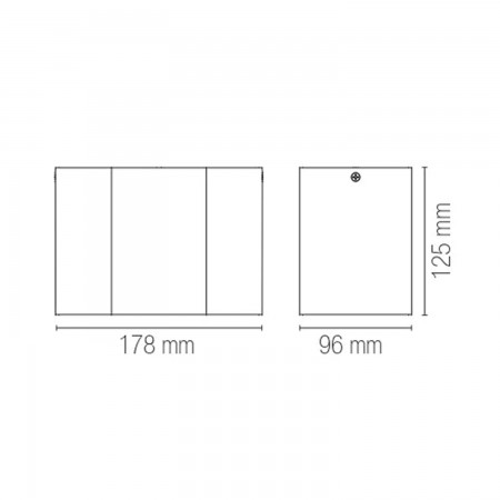 Plafoniera in Alluminio Nero Lampada Intec da Soffitto Faretto Quadrato