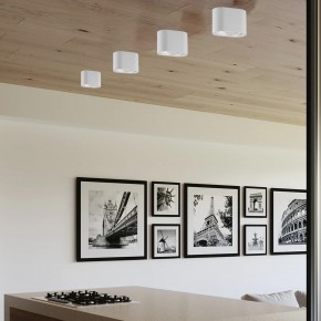 Lampada Intec a Soffitto Faretti Orientabili Plafoniera Rotonda Bianca 2