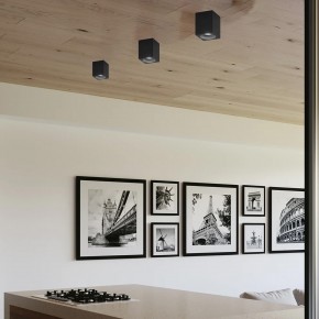 Lampada in Alluminio Nero Opaco Faretto da Soffitto Punto Luce Quadrato 2