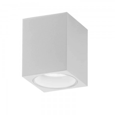 Lampada in Alluminio Faretto da Soffitto Punto Luce Quadrato Bianco Opaco