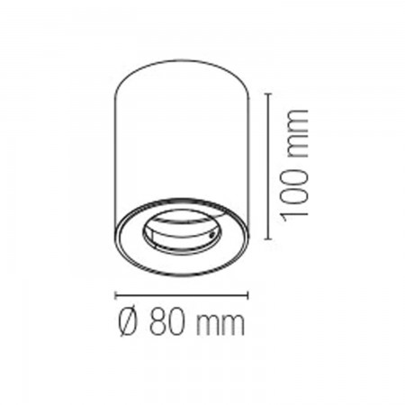 Faretto da Soffitto Punto Luce Bianco Opaco Lampada Rotonda in Alluminio