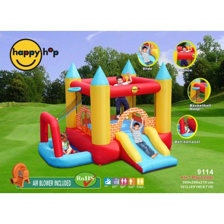 Gioco Gonfiabile Castello Saltarello Scivolo per Bambini Pompa Motore Gigante