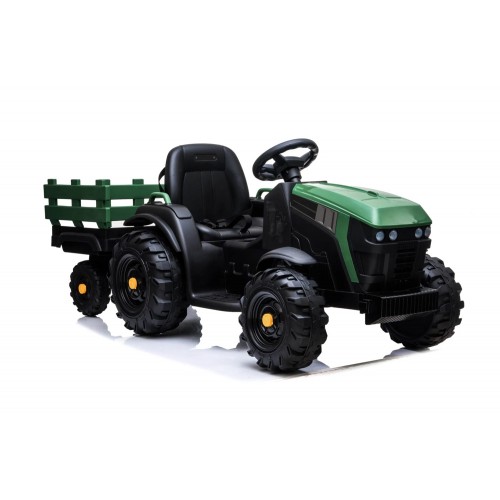 Trattore Verde Elettrico per Bambino Macchina a Batteria 12V Bimbi