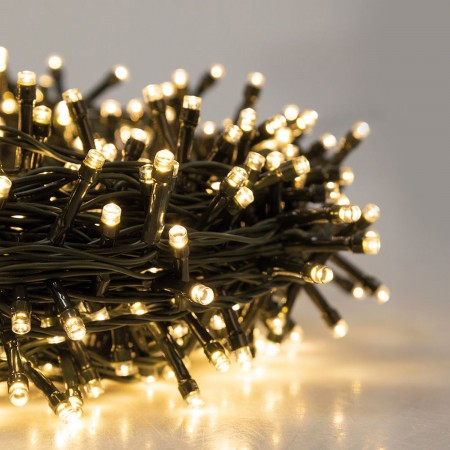 Luci di Natale Decorazione con 500 Lucine Led Bianco Caldo Filo di 22,5 mt