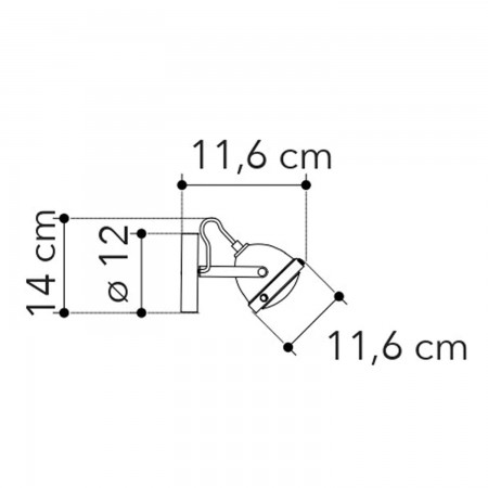 Faretto Orientabile Applique Moderna Lampada da Parete per Interno