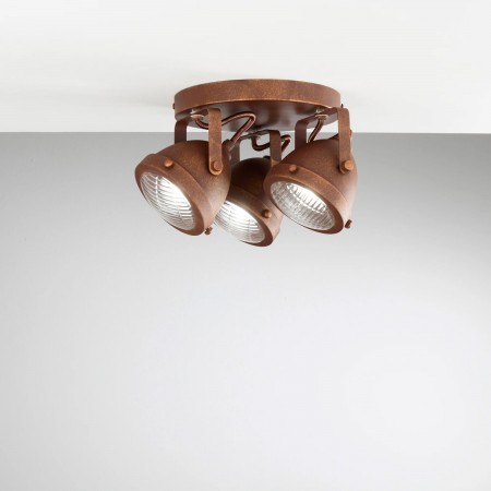 Plafoniera da Soffitto con Faretti Orientabili 3 Punti Luce per Interno