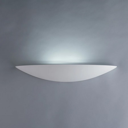 Applique Verniciabile in Gesso Bianco Luce da Parete Intec Lampada a Muro