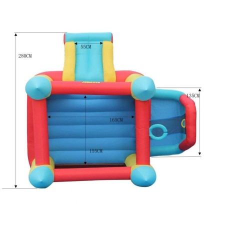 Gioco Gonfiabile Castello Saltarello Scivolo per Bambini Pompa Motore Gigante