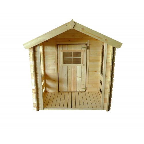 Casetta per Bambini Timbela con Veranda da Giardino in Legno di Pino