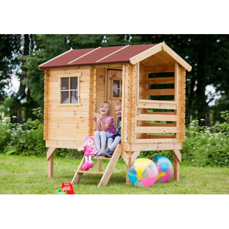 Casetta Gioco per Bambini in Legno di Pino Timbela da Giardino Rialzata