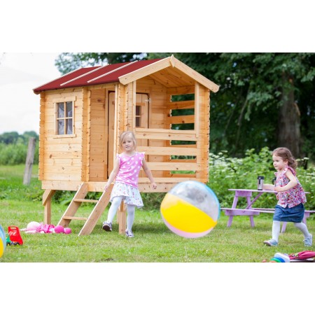 Casetta Gioco per Bambini in Legno di Pino Timbela da Giardino Rialzata