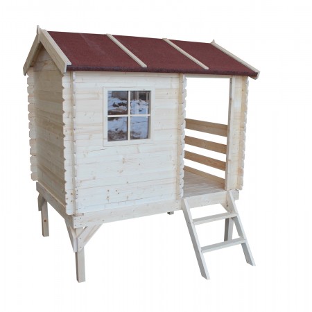 Casetta Gioco per Bambini in Legno di Pino Timbela da Giardino Rialzata