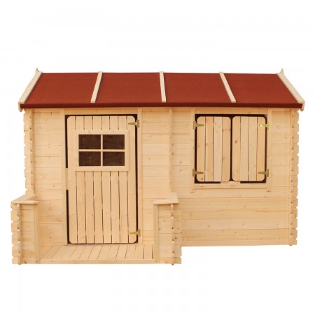 Casetta Timbela per Bambini in Legno Grande con Finestre da Giardino