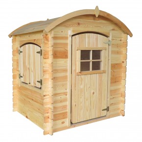 Casetta Timbela per Bambini in Legno con Veranda da Esterno e Giardino
